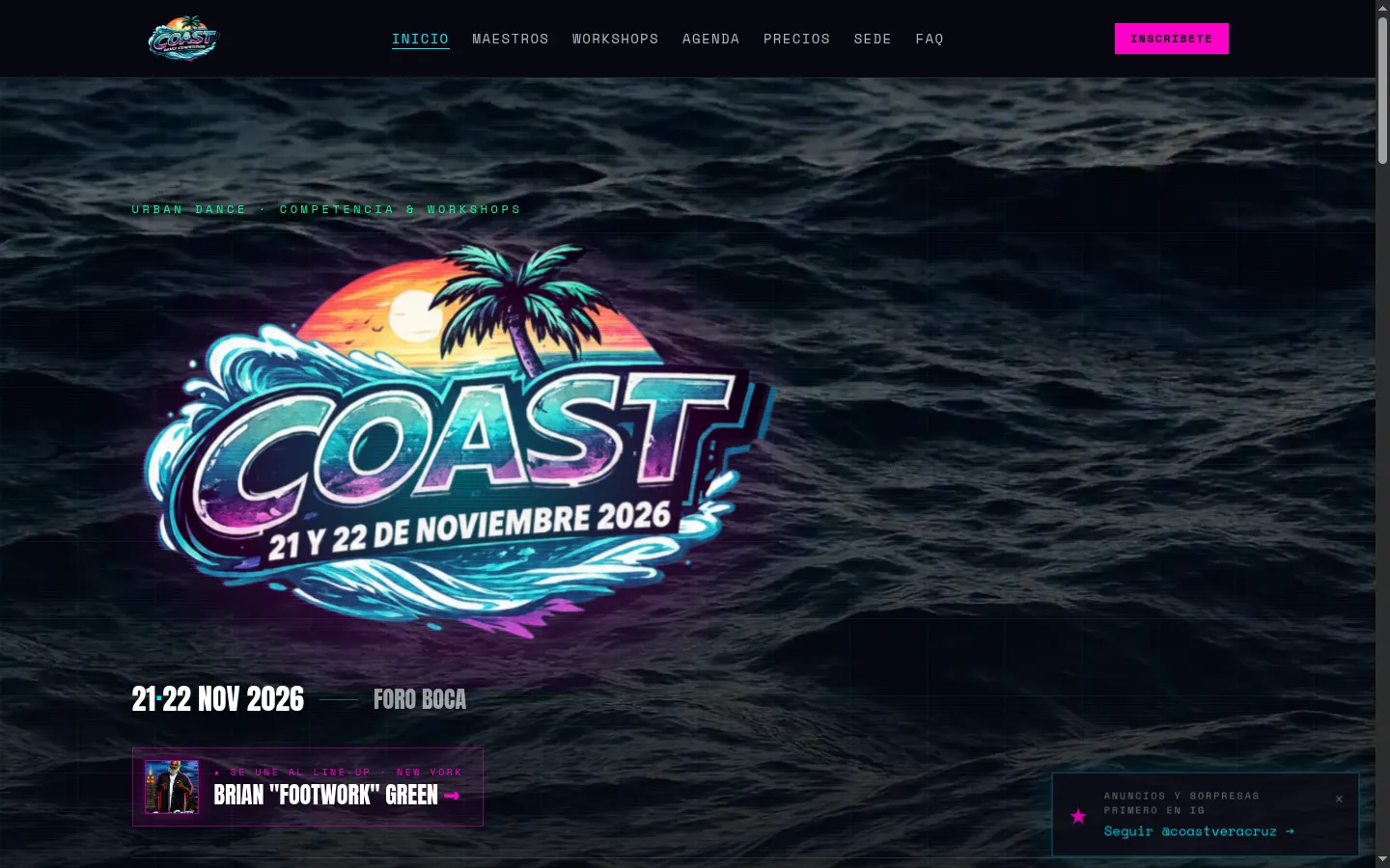 Coast Competition — Una competencia de baile urbano que ya no cabía en un perfil de Instagram.
